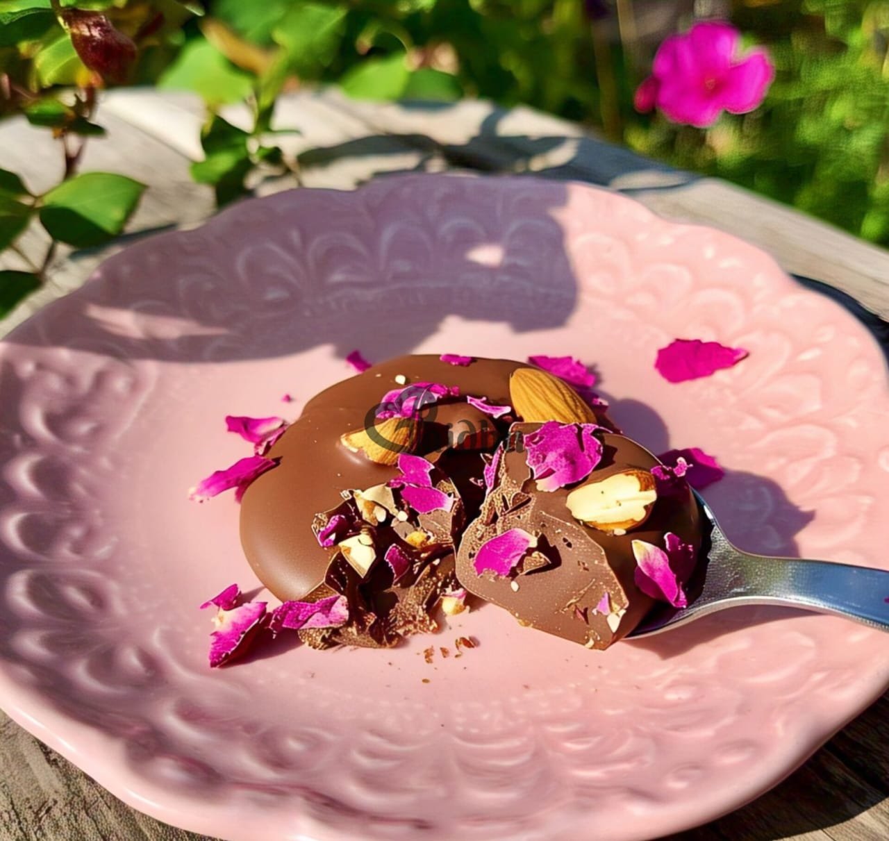 Rose Petal Chocolate Bites